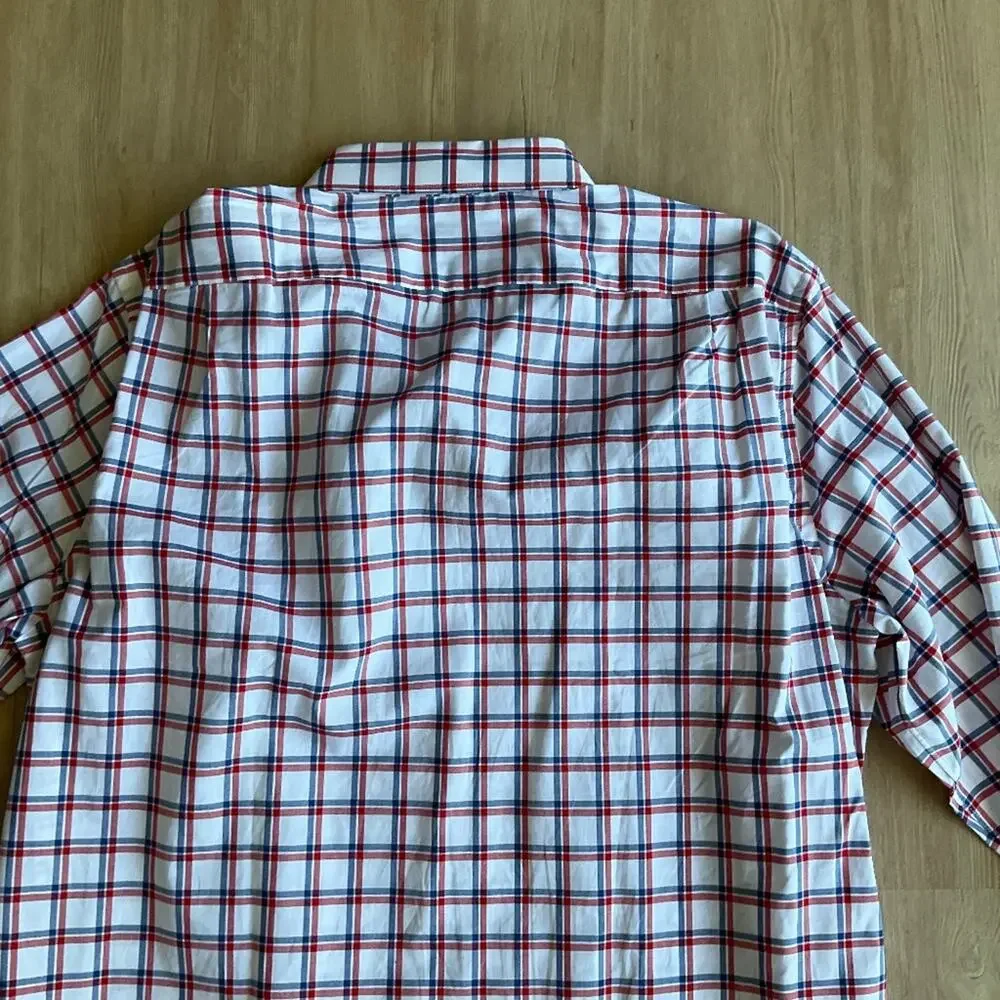 J. Crew Slim Fit Blue Check ludlow Dress Shirt career preppy business career XL